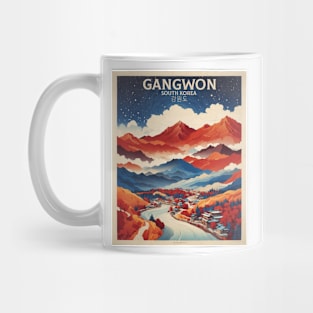 Gangwon South Korea Starry Night Travel Tourism Retro Vintage Mug